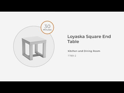 Loyaska - Square End Table - Brown / Ivory